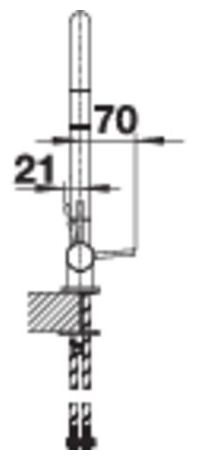 CORESSA-F Hebel links, Messing galvanisch, chrom, Hochdruck 