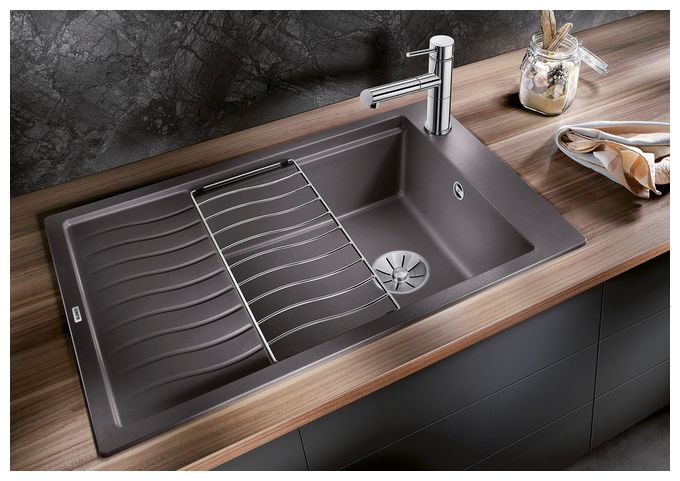 Silgranit 1 Becken  ELON XL 6 S Einbauspüle für 60 cm Unterschrank (Grau) 