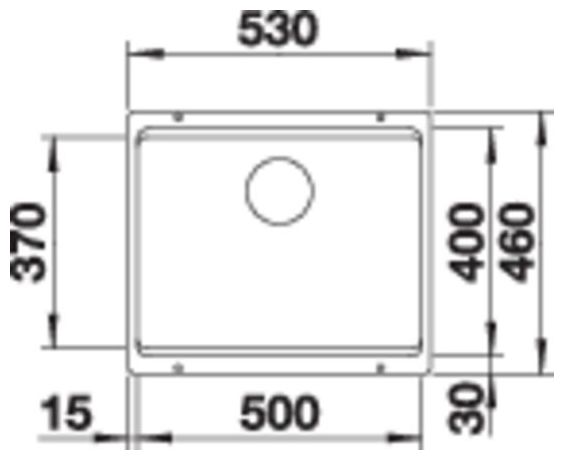 Silgranit 1 Becken  ETAGON 500-U Unterbauspüle für 60 cm Unterschrank (Grau) 