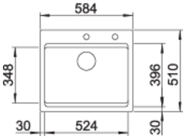 Keramik 1 Becken  ETAGON 6 Einbauspüle für 60 cm Unterschrank (Beige) 