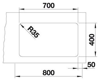 ETAGON 700-U, Edelstahl Seidenglanz, ohne Ablauffernbedienung, mit Zubehör, keine Beckenlage, 800 mm Untermaß 