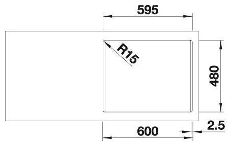 LEMIS 6-IF, Edelstahl Bürstfinish, mit Ablauffernbedienung, keine Beckenlage, 600 mm Untermaß 