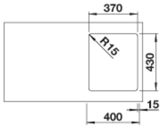 SOLIS 340-IF, Edelstahl Bürstfinish, ohne Ablauffernbedienung, ohne Zubehör, keine Beckenlage, 400 mm Untermaß 