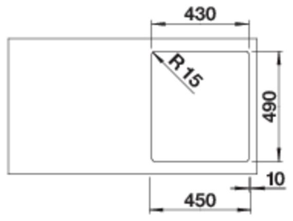 SOLIS 400-IF/A, Edelstahl Bürstfinish, mit Ablauffernbedienung, ohne Zubehör, keine Beckenlage, 450 mm Untermaß 