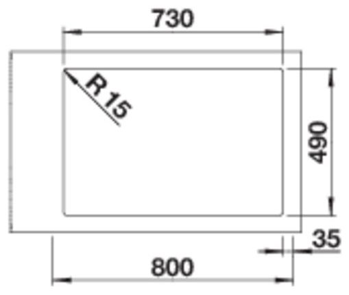 SOLIS 700-IF/A, Edelstahl Bürstfinish, mit Ablauffernbedienung, ohne Zubehör, keine Beckenlage, 800 mm Untermaß 
