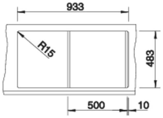 Edelstahl 2 Becken  TIPO 5 S Einbauspüle für 50 cm Unterschrank (Edelstahl) 