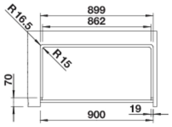 VINTERA XL 9-UF, SILGRANIT, schwarz, ohne Ablauffernbedienung, keine Beckenlage, 900 mm Untermaß 