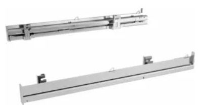 HEZ638000 Clip-Vollauszug Edelstahl 