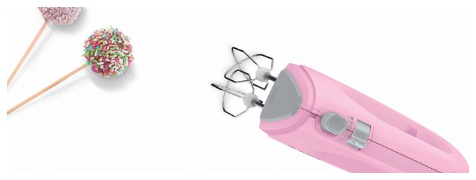 Handmixer 375 W 4 Stufen  MFQ2210K CleverMixx Fun (Grau, Pink) 