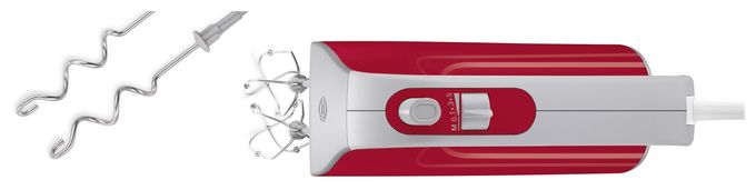 Handmixer 500 W 5 Stufen  MFQ40303 Styline Colour (Rot, Silber) 