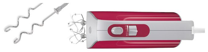 Handmixer 500 W 5 Stufen  MFQ40304 Styline Colour (Rot, Weiß) 