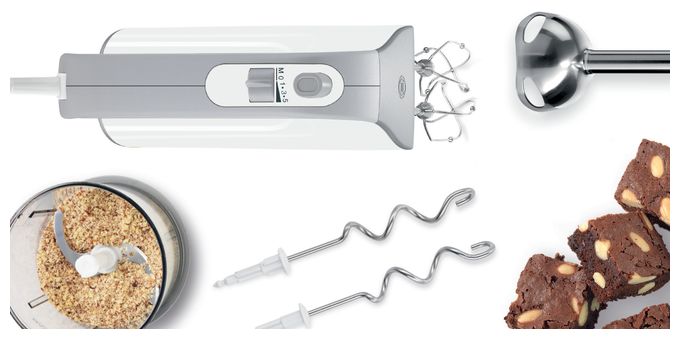 Handmixer 500 W 5 Stufen  MFQ4080 Styline (Silber, Weiß) 
