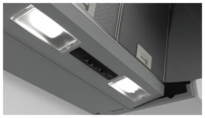 Abluft/Umluft Dunstabzugshaube/Esse Einbau 60 cm (Silber) Serie 2 DEM63AC00 Zwischenbauhaube 