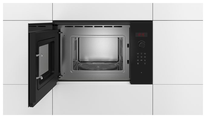 Einbau-Mikrowelle 800 W Größe: klein 5 Stufen (Schwarz) Serie 4 BFL523MB1F 