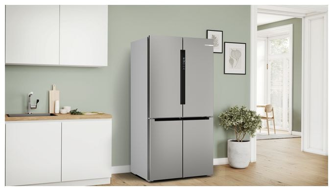 Side-by-Side Kühl-/ Gefrierkombination French Door 405 l / 200 l 333 kWh NoFrost 1830 mm x 905 mm  Serie 4 KFN96VPEA (Edelstahl) 