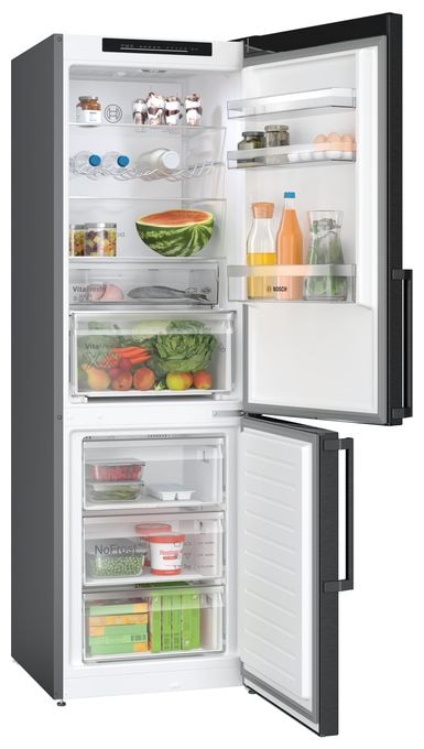 218 l / 103 l Kühl-Gefrierkombi freistehend NoFrost 159 kWh Jahr  Serie 4 KGN36VXCT (Edelstahl) 