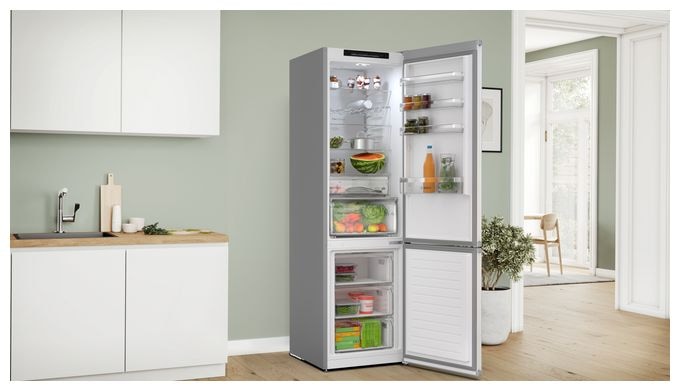 260 l / 103 l Kühl-Gefrierkombi freistehend NoFrost 101 kWh Jahr  Serie 4 KGN392I1F (Edelstahl) 
