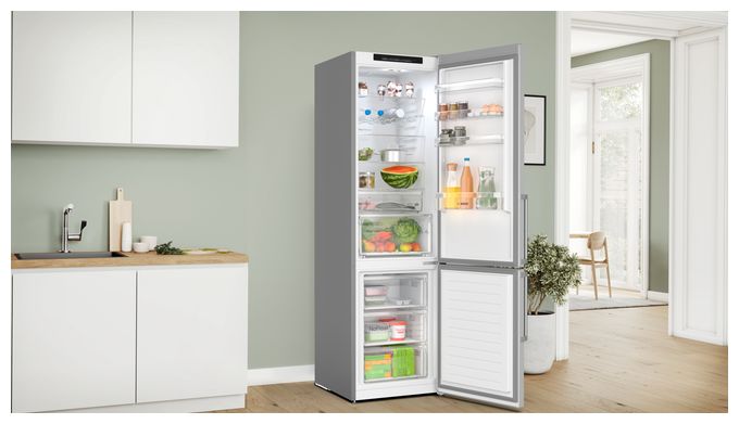 260 l / 103 l Kühl-Gefrierkombi freistehend NoFrost 162 kWh Jahr  Serie 4 KGN39VLCT (Edelstahl) 