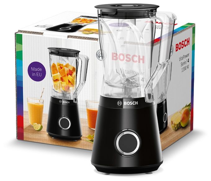 1,5 l Standmixer 2 Geschwindigkeiten 1200 W  Serie 4 MMB6141B VitaPower (Schwarz) 