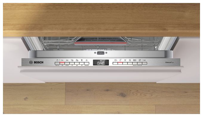 60 cm Geschirrspüler vollintegriert (ohne Front) Sehr leise 14 Maßgedecke aquaStop Funktion Heat exchanger/Drying assistant Serie 4 SMH4ECX28E 