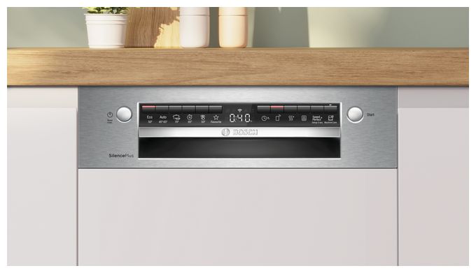 45 cm Geschirrspüler teilintegriert (ohne Front) Leise 10 Maßgedecke aquaStop Funktion Wärmetauscher Serie 4 SPI4HMS13E 