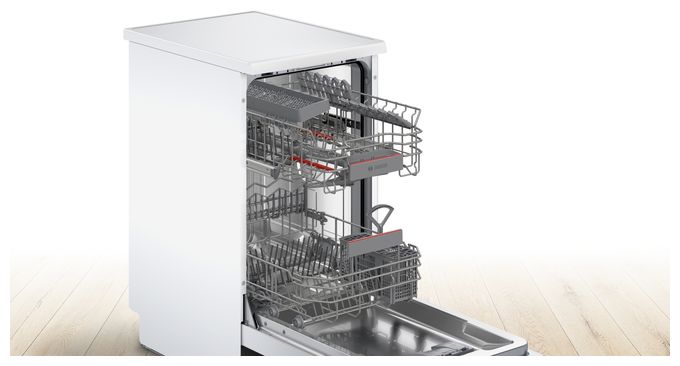 45 cm Geschirrspüler freistehend Leise 10 Maßgedecke aquaStop Funktion Serie 4 SPS4HKW49E 