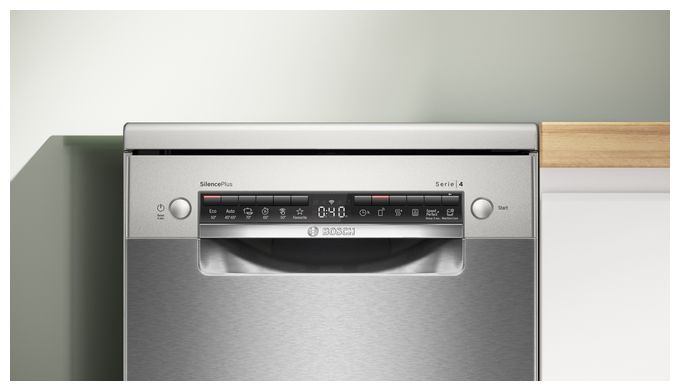 45 cm Geschirrspüler freistehend Leise 10 Maßgedecke aquaStop Funktion Serie 4 SPS4HMI13E 