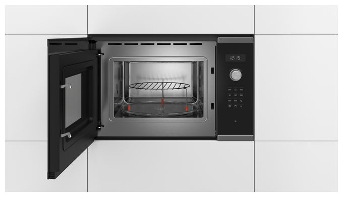 Einbau-Mikrowelle 900 W Größe: mittel 5 Stufen Grill (Edelstahl) Serie 6 BEL554MS0 