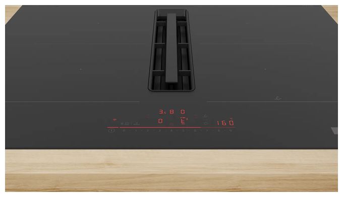 70 cm Induktionskochfeld 4 Kochzonen mit integriertem Dunstabzug Serie 6 PVQ721HGA6 (PVQ721H26E + HEZ9VDSB4) autarkes 