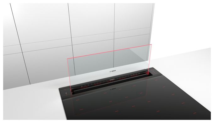 Dunstabzugshaube Tisch 82 cm Abluft/Umluft (Schwarz/Transparent) Serie 8 DDW88MM66 