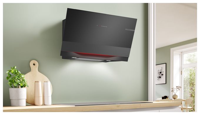 Dunstabzugshaube Wand 90 cm Abluft/Umluft (Schwarz) Serie 8 DWK91LT65 
