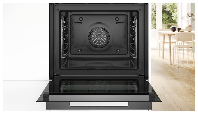 Einbaubackofen groß AutoClean (Schwarz) Serie 8 HBG7764BG 