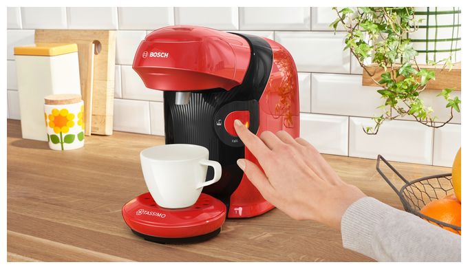 Kaffeekapsel Maschine  TAS112E Tassimo Style friendly (Rot) 