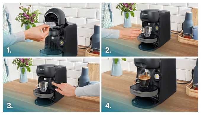Kaffeekapsel Maschine  TAS1620 Tassimo Finesse Classic (Schwarz) 