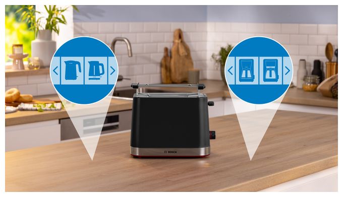 Toaster 950 W 2 Scheibe(n) 4 Stufen  TAT4M223 MyMoment (Schwarz, Edelstahl) 
