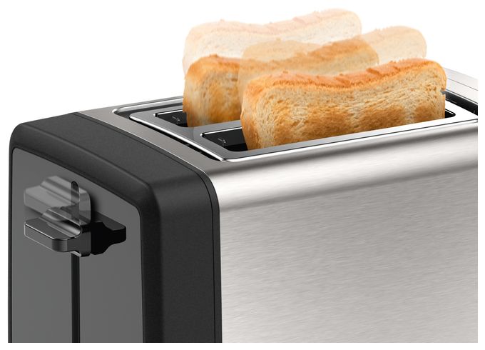Toaster 970 W 2 Scheibe(n)  TAT4P420 DesignLine (Schwarz, Edelstahl) 