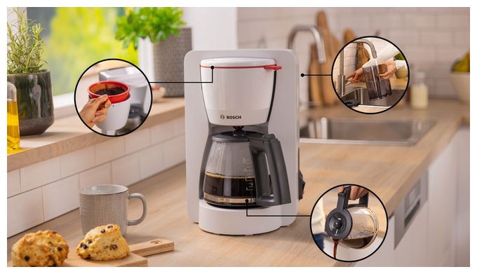 15 Tassen Filterkaffeemaschine 1,2 l  TKA2M111 MyMoment (Weiß) 