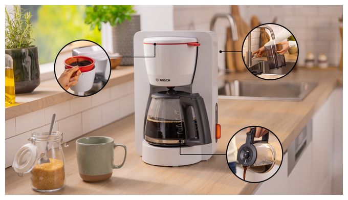 15 Tassen Filterkaffeemaschine 1,2 l  TKA3M131 MyMoment (Weiß) 