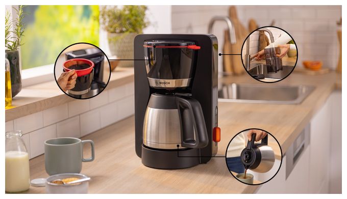 12 Tassen Thermo Filterkaffeemaschine 1,1 l  TKA6M273 MyMoment (Schwarz) 
