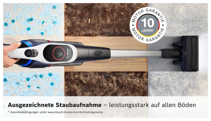 Handstaubsauger Beutellos bis 60 min Laufzeit 18 V HEPA  Unlimited 9 BKS931BA (Weiß) 
