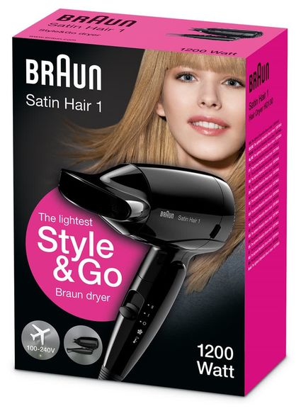 Haartrockner 1200 W  HD130 Satin Hair 1 (Schwarz) 