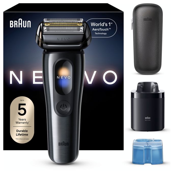 Nass&Trocken Rasierer 60 min Nevo 15010c 7in1 mit Ledertasche 