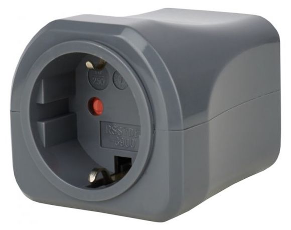 Weltreisestecker geerdet 