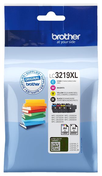 originale Druckerpatronen Schwarz, Cyan, Magenta, Gelb 3000 Seiten LC-3219XLVAL 