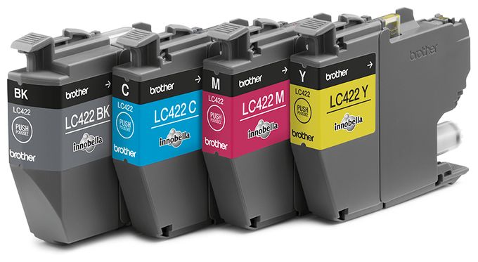 originale Druckerpatronen Schwarz, Cyan, Magenta, Gelb 550 Seiten LC-422VAL 