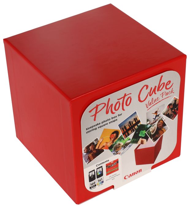 originale Druckerpatronen Schwarz, Cyan, Magenta, Gelb PG-560/CL-561 Photo Cube Value Pack 