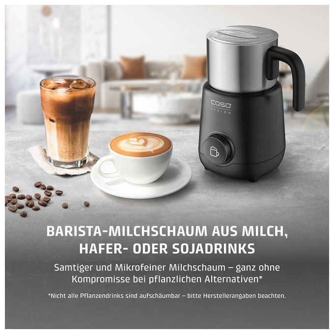 Milchaufschäumer Automatischer Milchaufschäumer/-wärmer ca. 350 ml  1667 PremiumLatte XL (Schwarz, Edelstahl) 