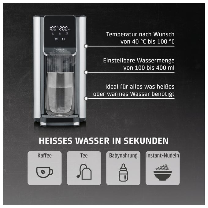Teemaschine  HW630 (Schwarz, Edelstahl) 