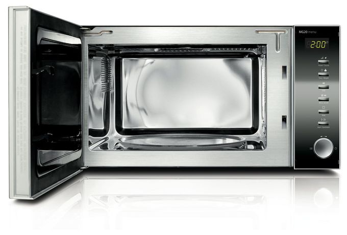 Standgeräte Solo 800 W Größe: klein 5 Stufen Grill  MG20 Menu (Spiegel, Edelstahl) 
