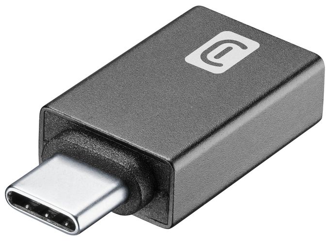 Stecker USB C auf USB A Buchse  Adapter (Schwarz) 